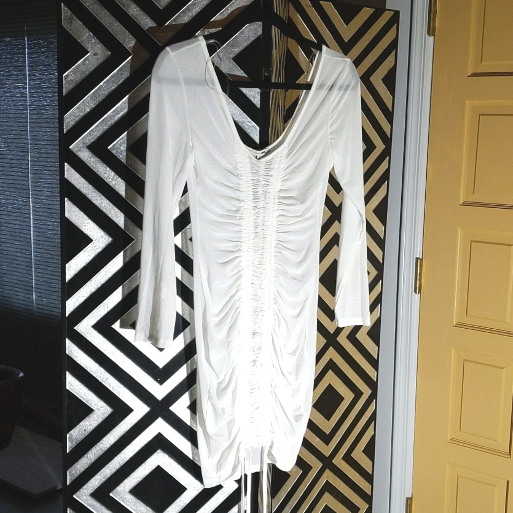 Fashion Nova "Video Girl" Dress in White NWT